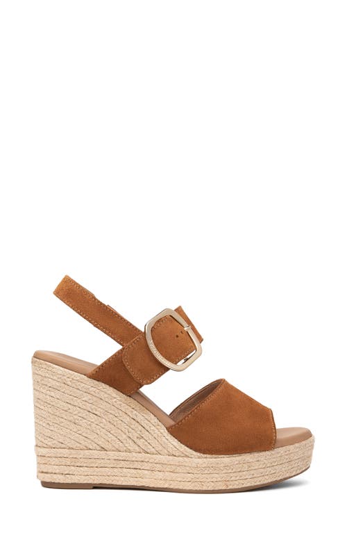 Nerogiardini Suede Buckled Strap Espadrille Wedge Sandals In Brown