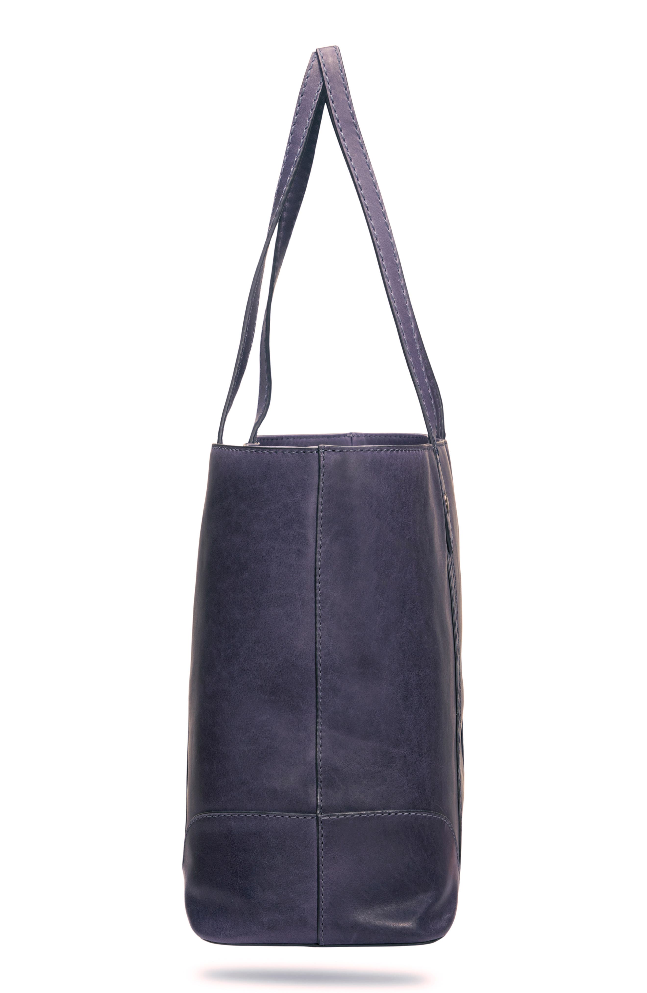 Frye Melissa Leather Shopper, Alternate, color, Eggplant