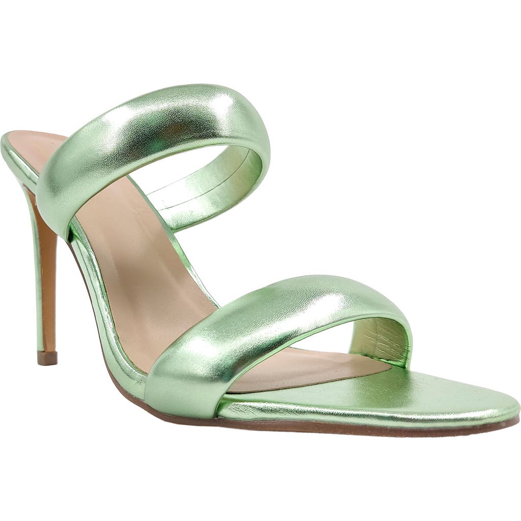 Shushop Georgia Puff Strap Sandal In Green
