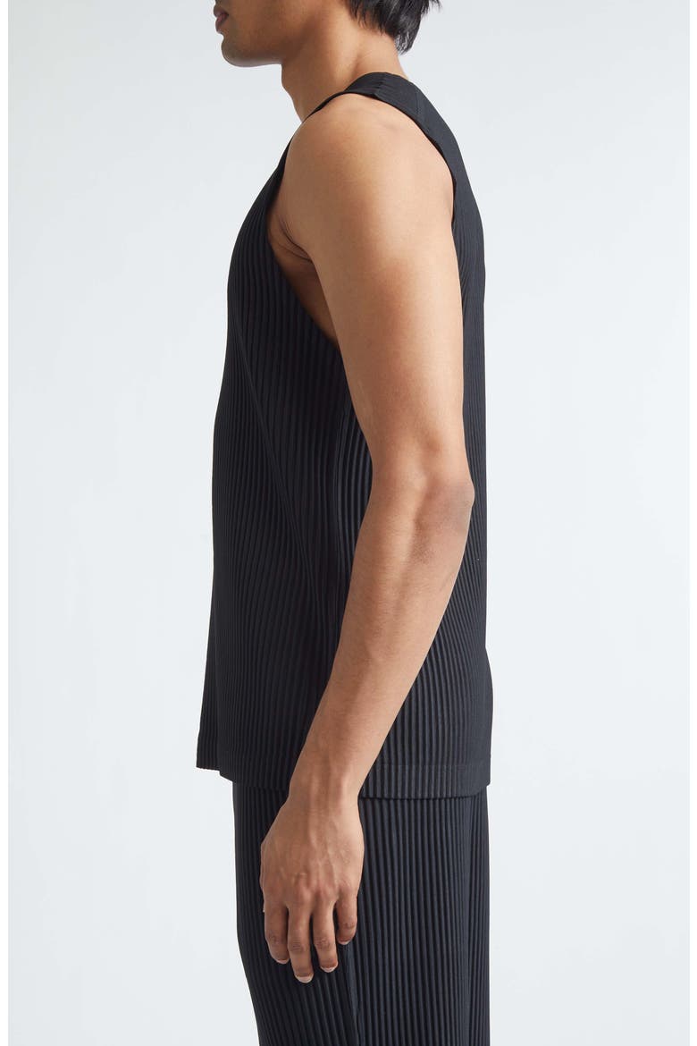 Monthly Colors June Pleated Sleeveless Top, Alternate, color, BLACK