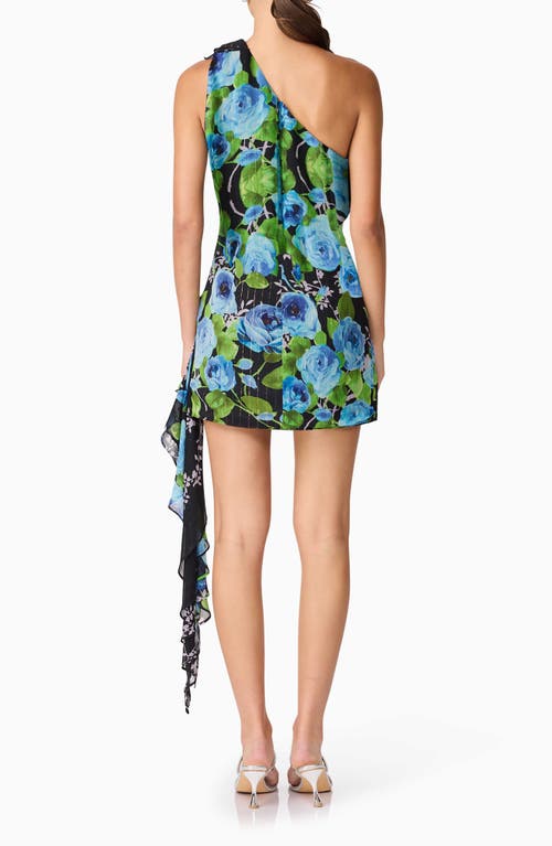 Elliatt Briony Floral One-shoulder Minidress In Multi