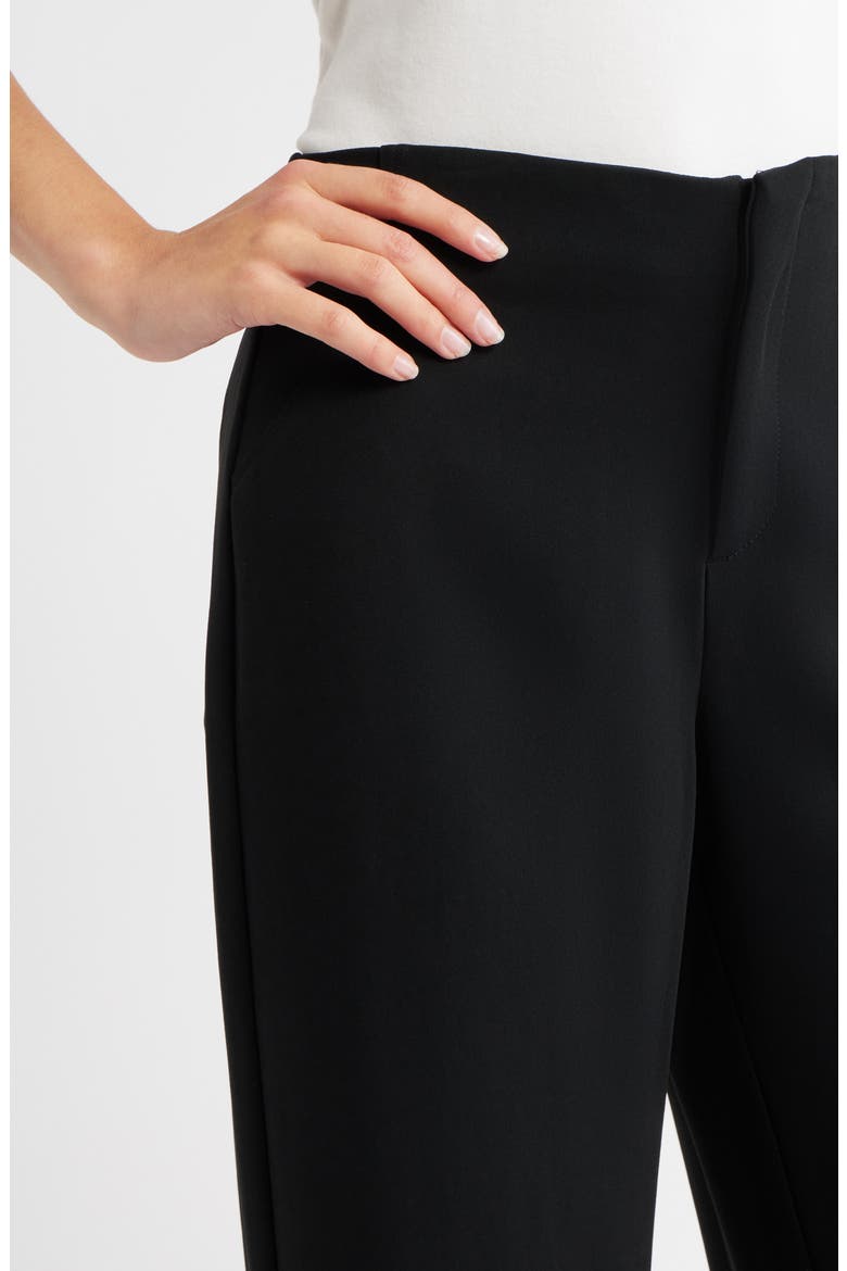 Vida High Waist Wide Leg Crepe Pants, Alternate, color, BLACK