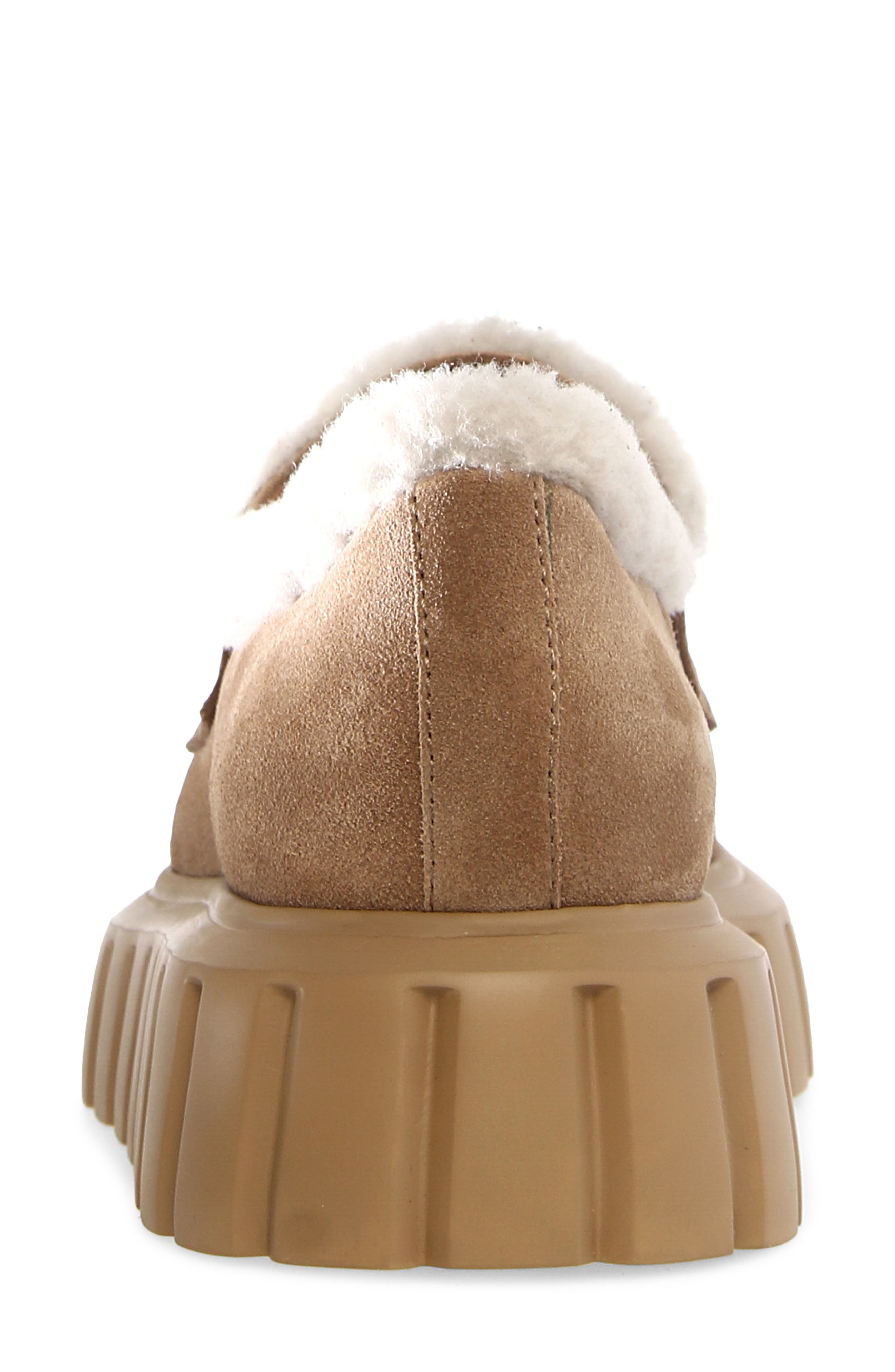 Voile Blanche Grenelle Genuine Shearling & Suede Platform Loafer, Alternate, color, 