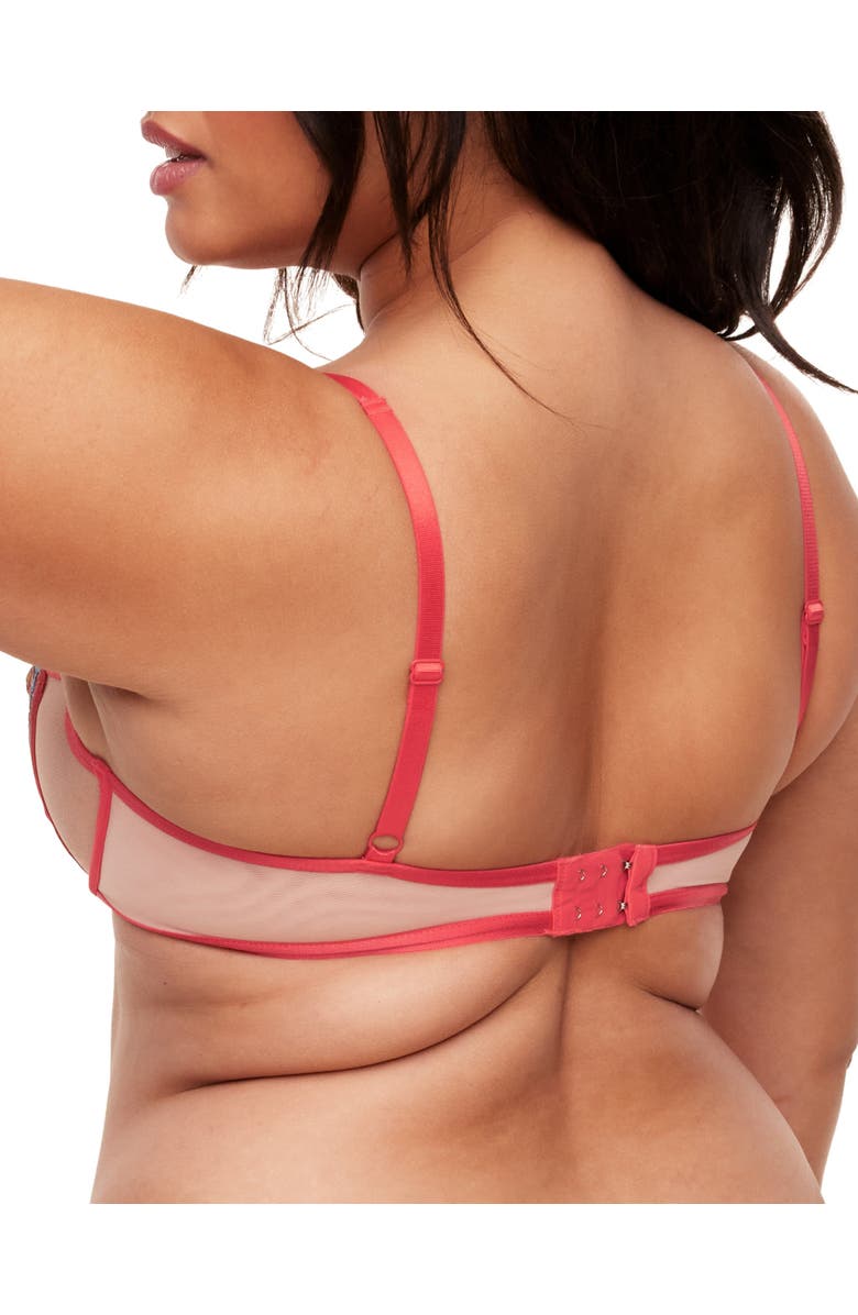 Adore Me Jayda Unlined Balconette Bra, Alternate, color, Floral Beige