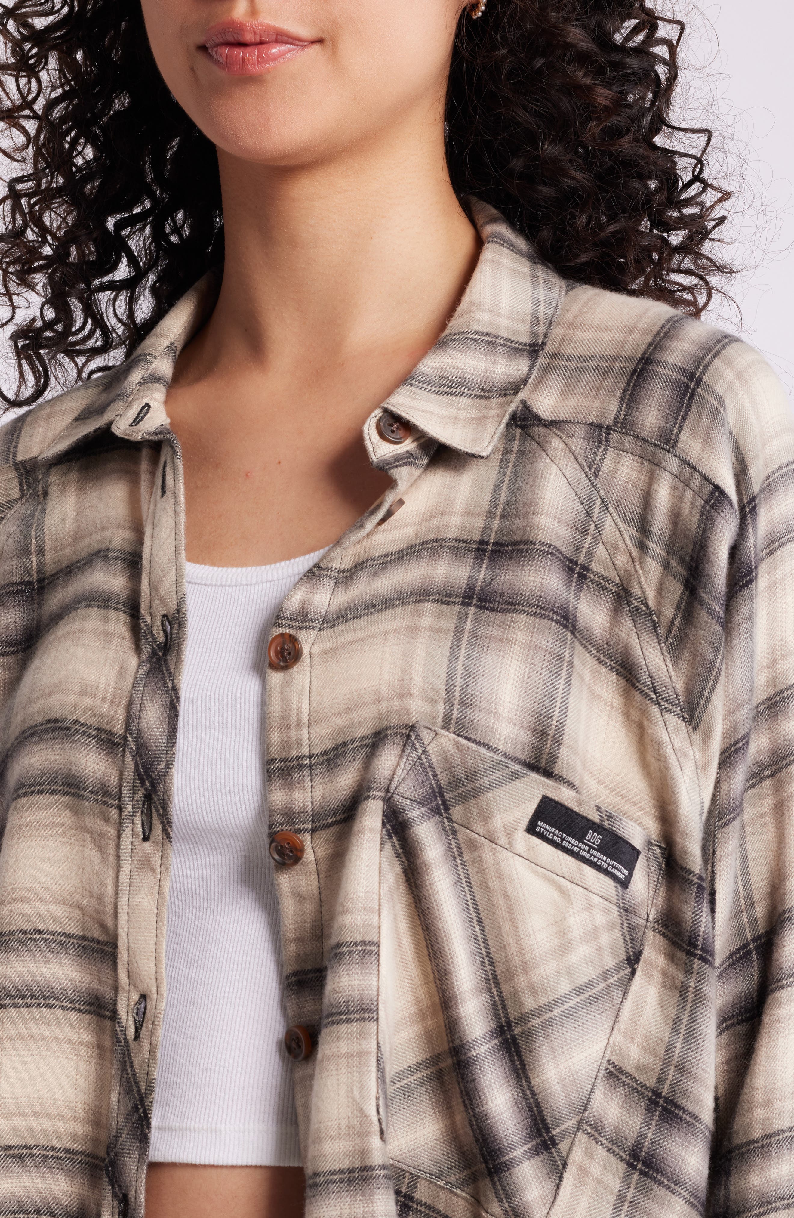 high low plaid shirt