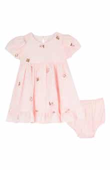 Western Embroidered Cotton Gauze Dress & Bloomers