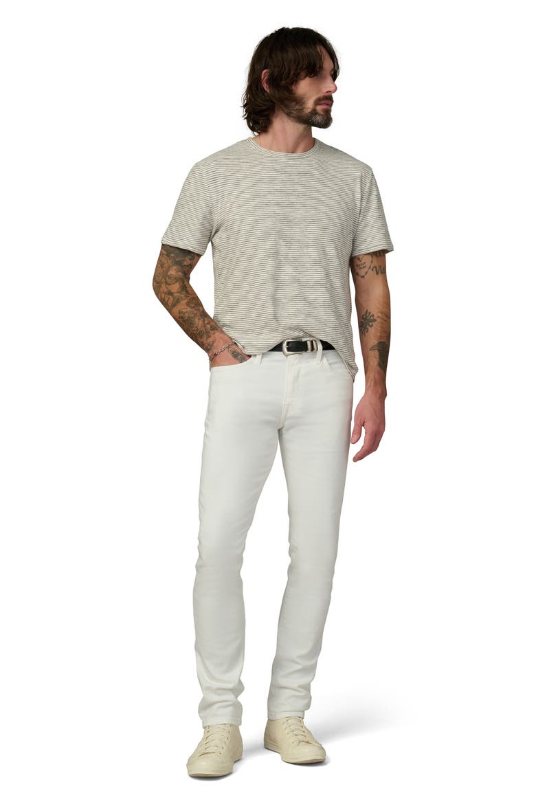 The Asher Slim Fit Twill Pants, Alternate, color, CLEAN WHITE