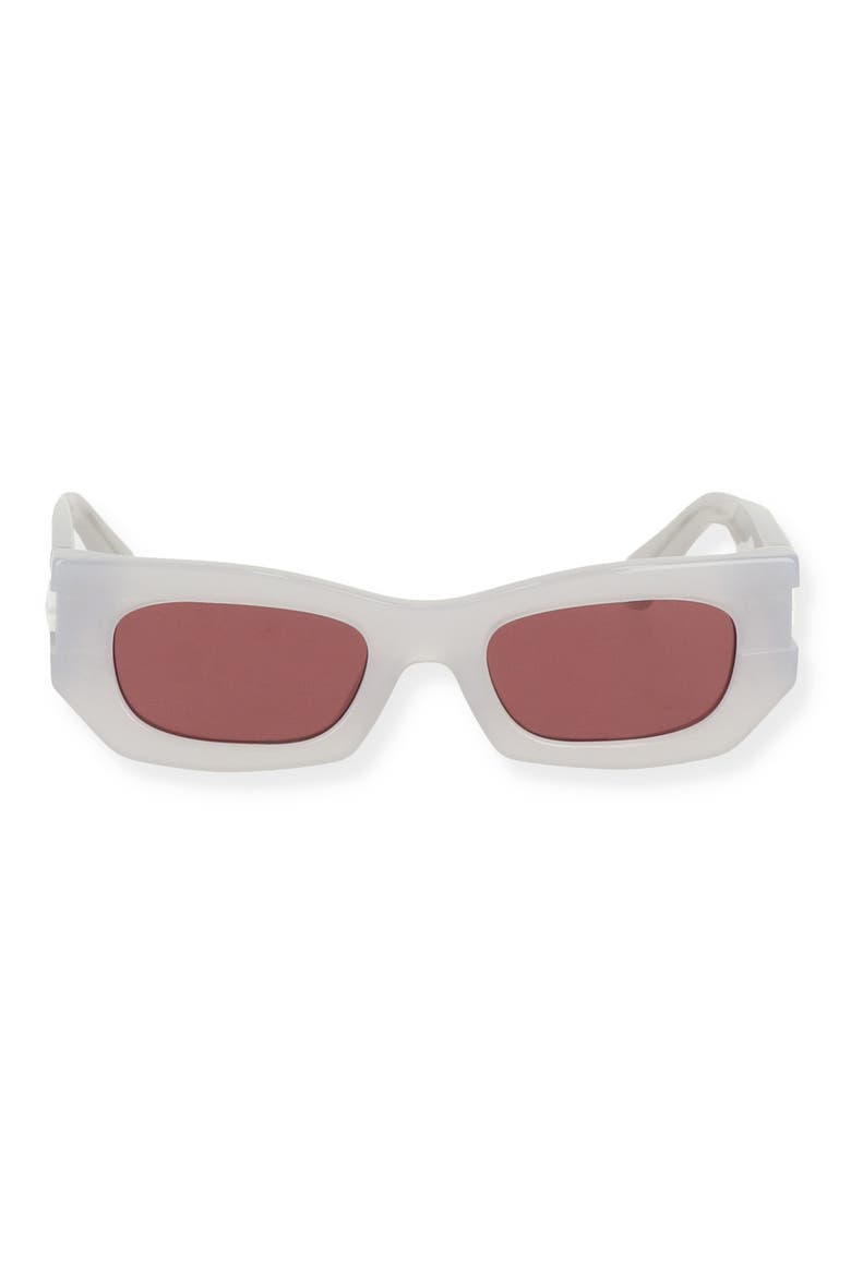 Belleville 50mm Rectangular Sunglasses, Main, color, LIGHT GREY BURGUNDY