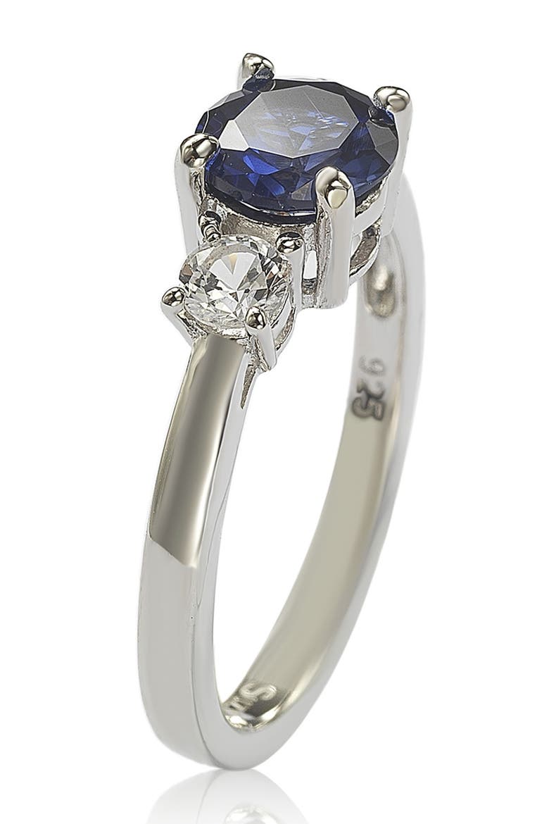 White & Blue Sapphire Ring, Alternate, color, BLUE