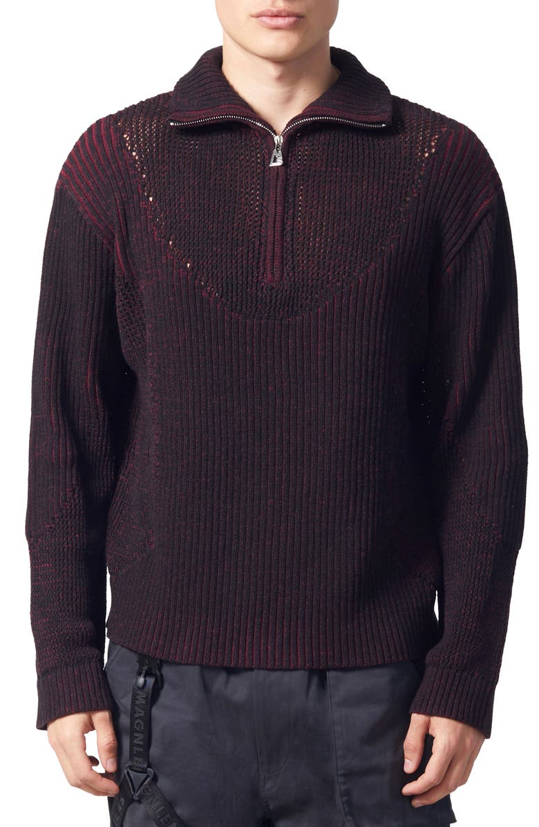 MAGNLENS Silica Quarter Zip Sweater, Main, color,