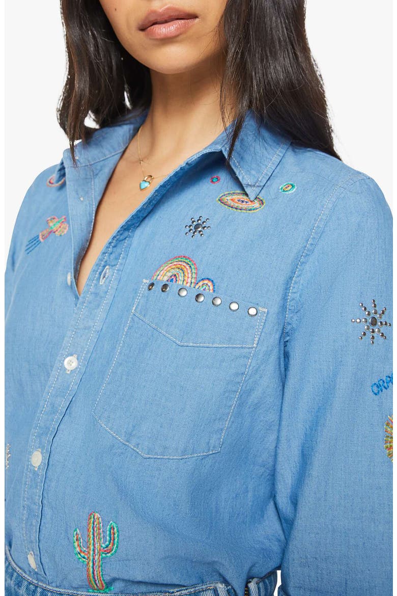 The Foxy Boxy Denim Shirt, Alternate, color, HANDS UP