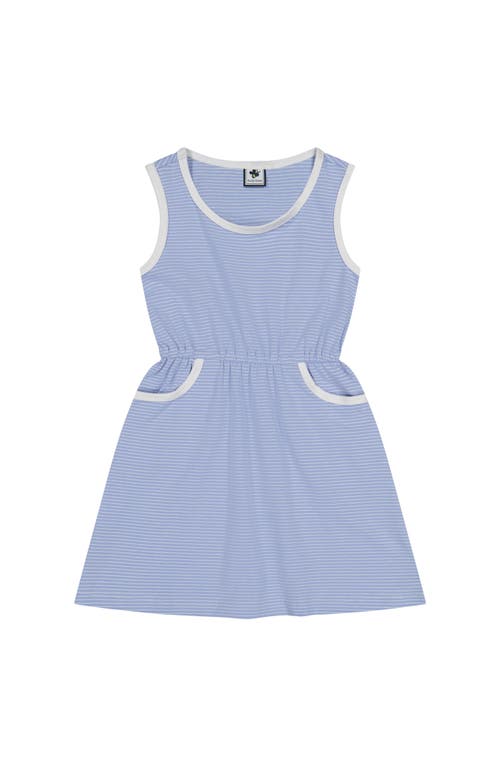 Shop Busy Bees Ruby Pocket Dress Cornflower Blue Mini Stripe In Cornflower Blue Mini Stripe