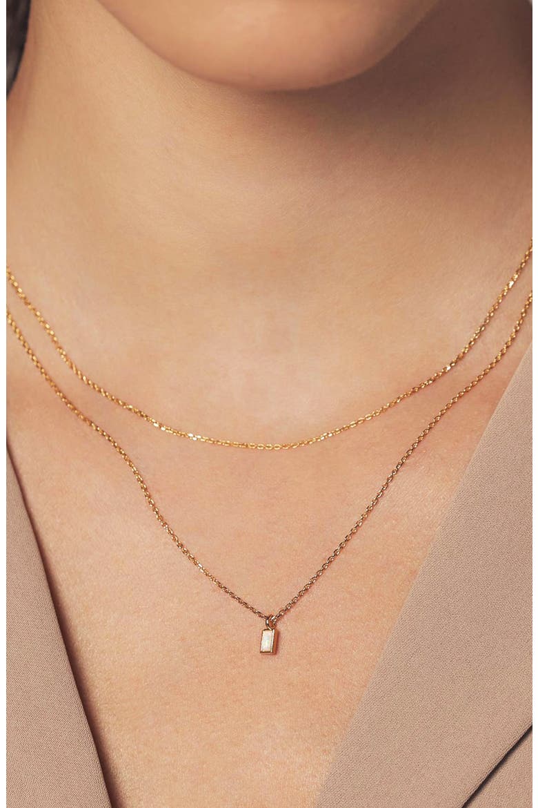 Sterling Silver 18k Gold Plated Elayna Layered Necklace Trendy Jewelry, Alternate, color, Gold