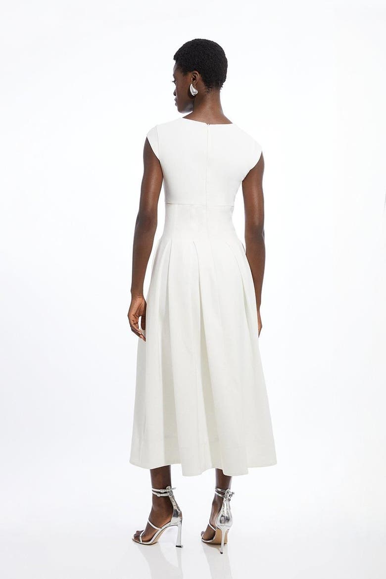 Square Neck Midi Dress, Alternate, color, Ivory