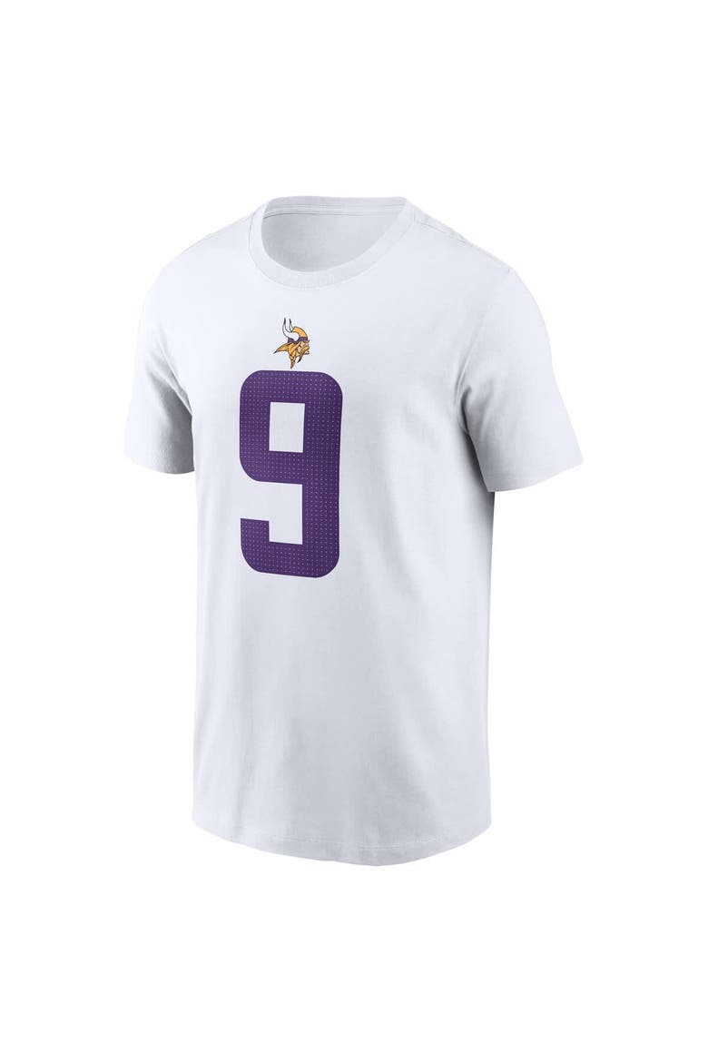 Men's Nike J.J. McCarthy White Minnesota Vikings  Player Name & Number T-Shirt, Alternate, color, White