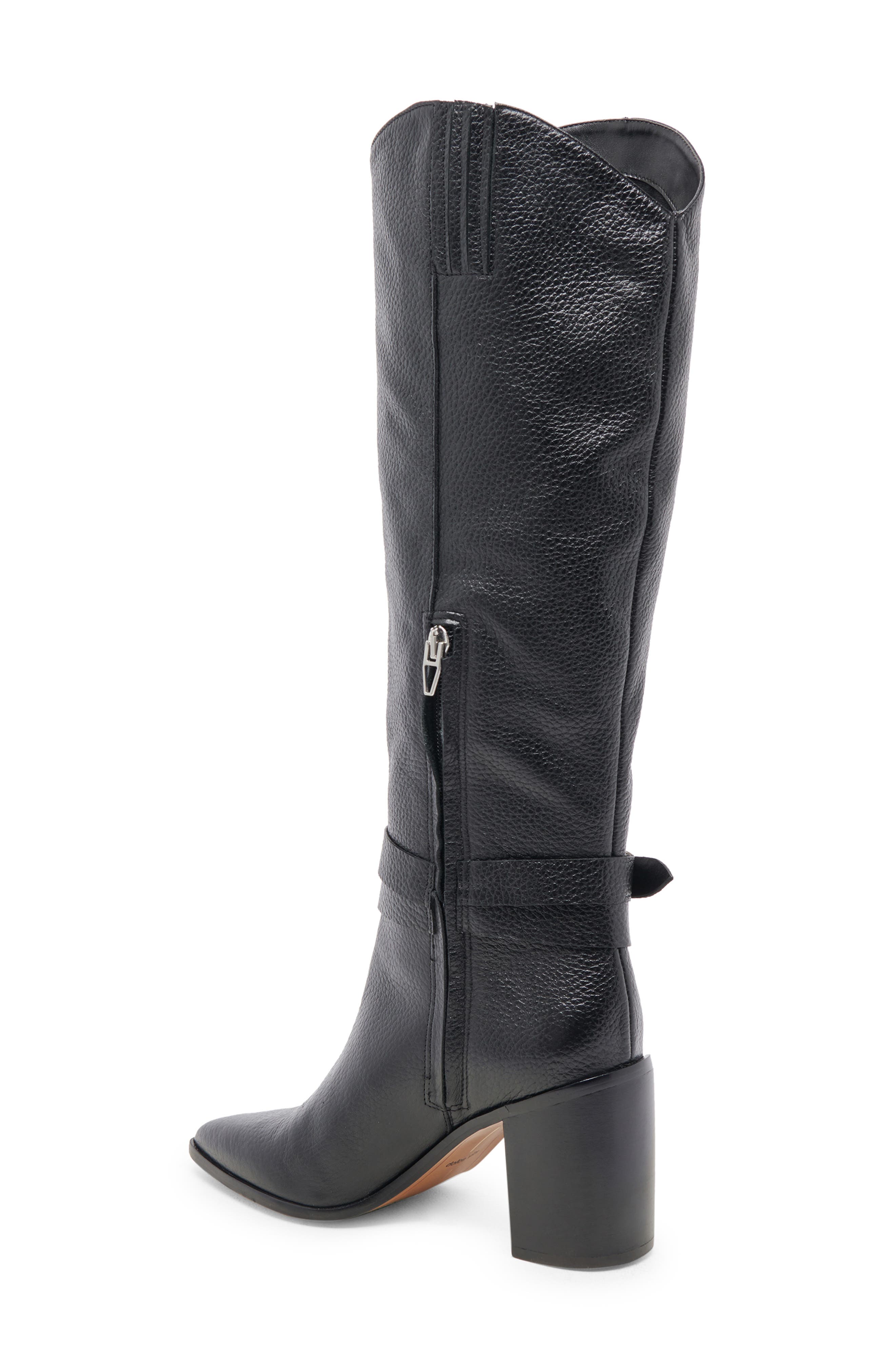 Dolce Vita Tyrone Pointed Toe Knee High Boot, Alternate, color, Black Leather