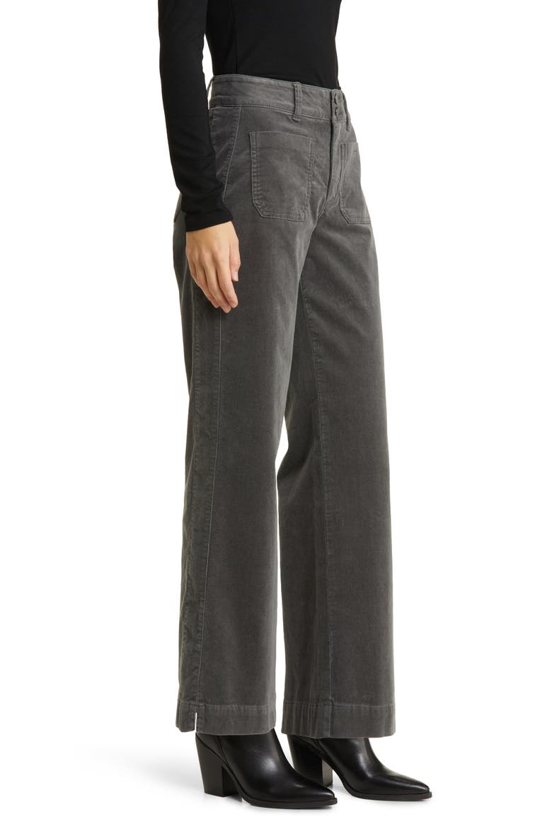 'Ab'Solution Skyrise Patch Pocket Wide Leg Pants (Nordstrom Exclusive), Alternate, color, STEEL GREY