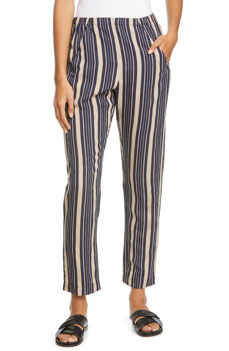 Zero + Maria Cornejo Tabi Stripe Pull On Crop Pants, Main, color, 