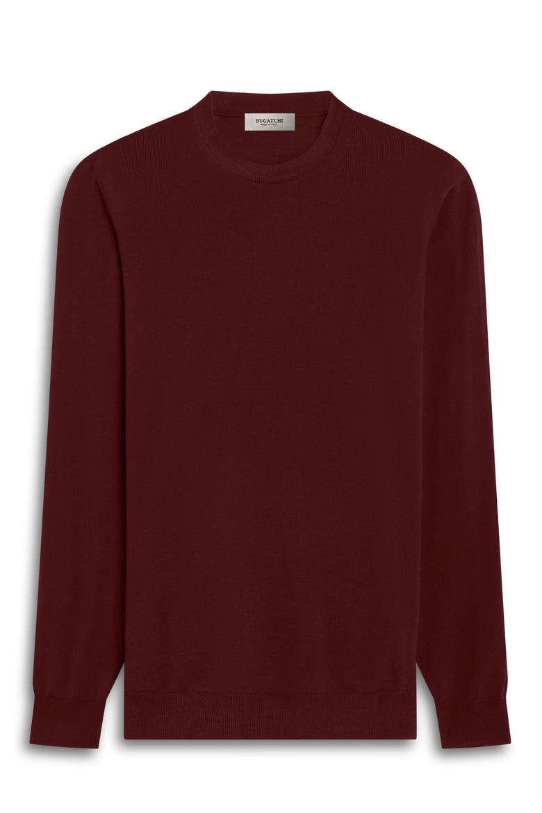 William Merino Wool Crewneck Sweater, Main, color, BURGUNDY