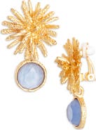 Karine Sultan Starburst Clip-On Drop Earrings