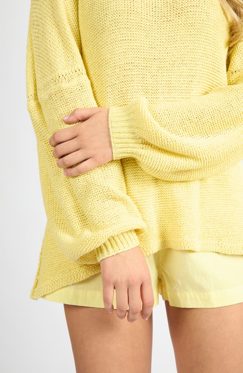 Viens Avec Moi Lightweight Relaxed Fit Sweater, Alternate, color, Yellow