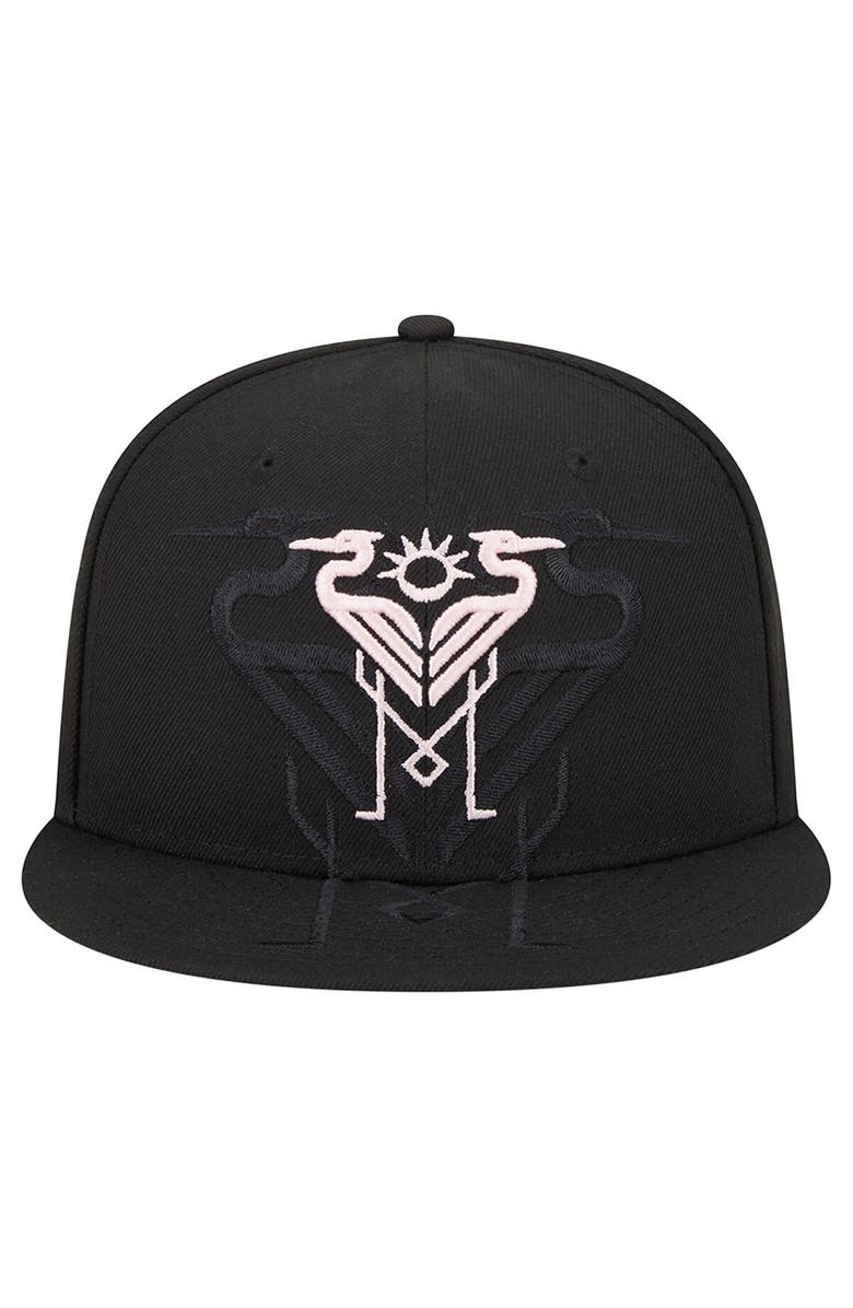 New Era Men's New Era Black Inter Miami CF Jumbo 9FIFTY Snapback Hat, Alternate, color,