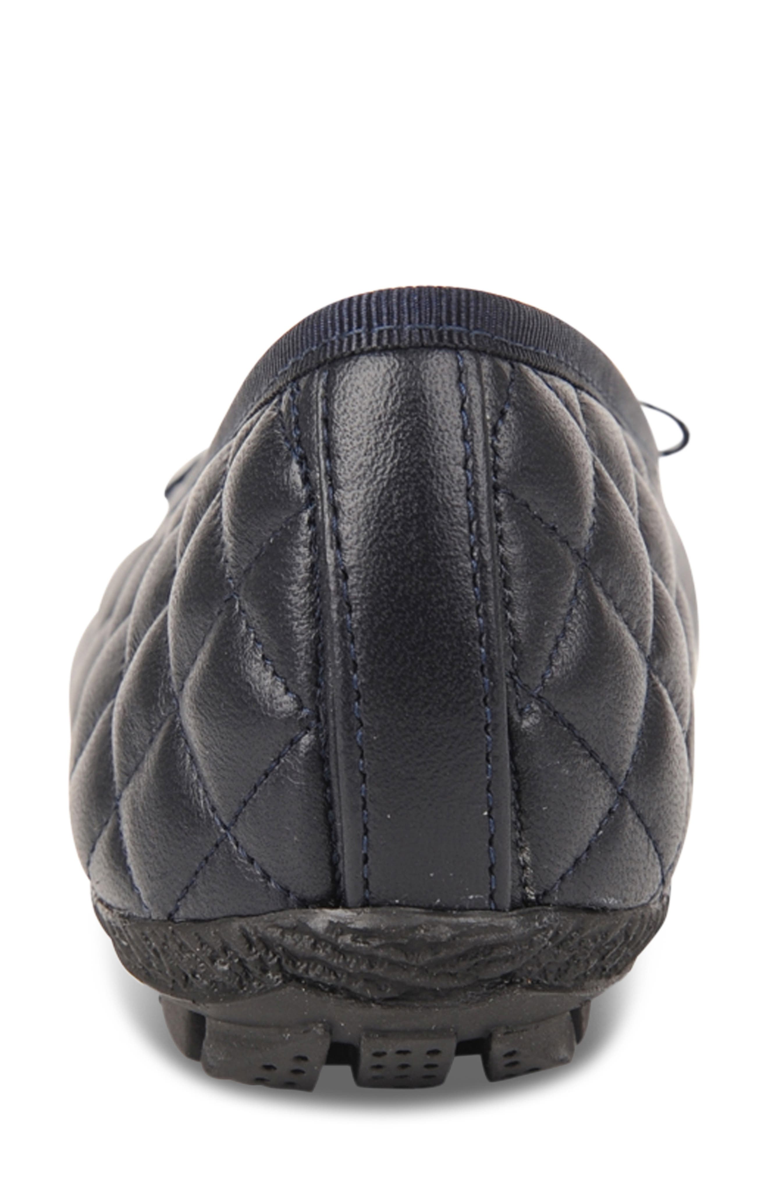 Cozy Quilted Cap Toe Ballet Flat, Alternate, color, NAVY