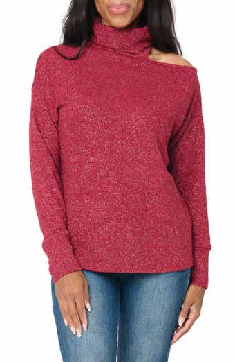 GIBSONLOOK Metallic One Shoulder Sweater