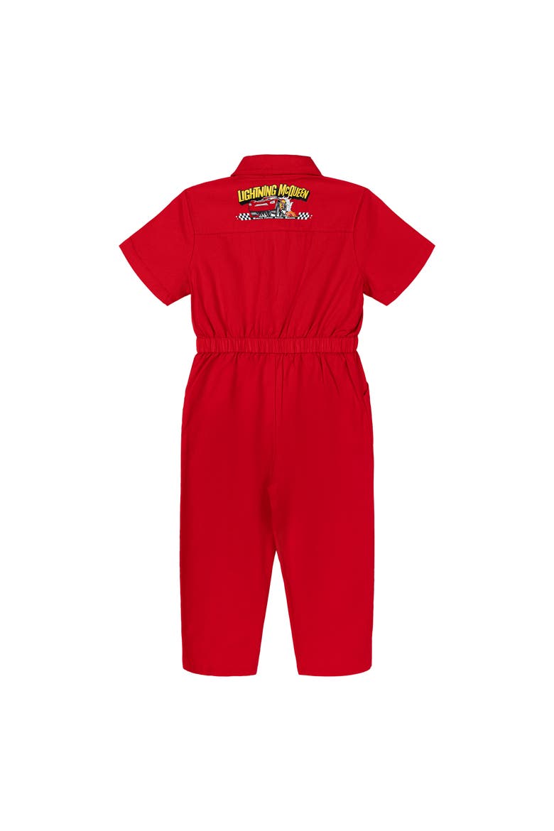 Cars Lightning McQueen Racing Cosplay One Piece Coverall, Alternate, color, Lightning McQueen Red