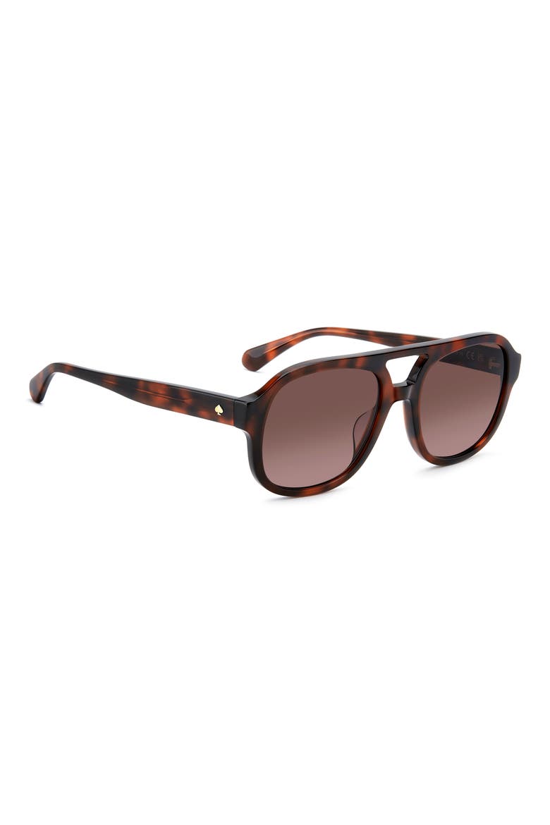 edie 54mm gradient square sunglasses, Alternate, color, HAVANA/ BURGUNDY SH