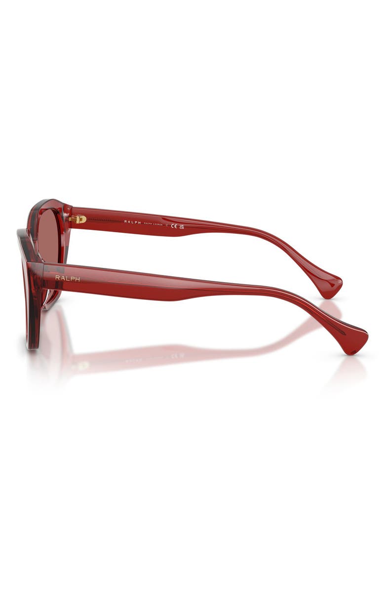 Ralph Lauren 54mm Cat Eye Sunglasses, Alternate, color, Shiny Burgundy / Light Violet