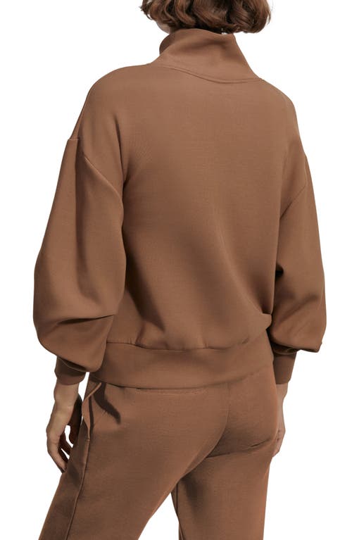 Varley Davidson Woven Sweatshirt In Taupe Marl