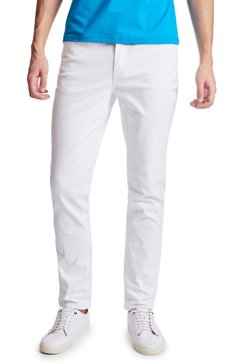Rebel Skinny Jeans, Main, color, WHITE JEANS