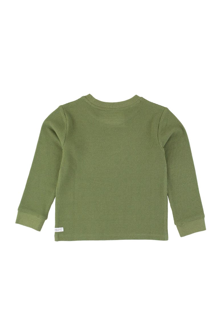 Baby Boys Waffle Knit Long Sleeve Crew Neck Shirt, Alternate, color, Dusty Olive