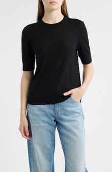 Farbella Short Sleeve Virgin Wool Sweater