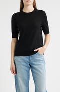 BOSS Farbella Short Sleeve Virgin Wool Sweater