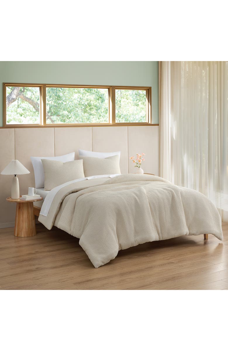 UGG<sup>®</sup> Kyla Waffle Knit Comforter & Shams Set, Alternate, color, Cream