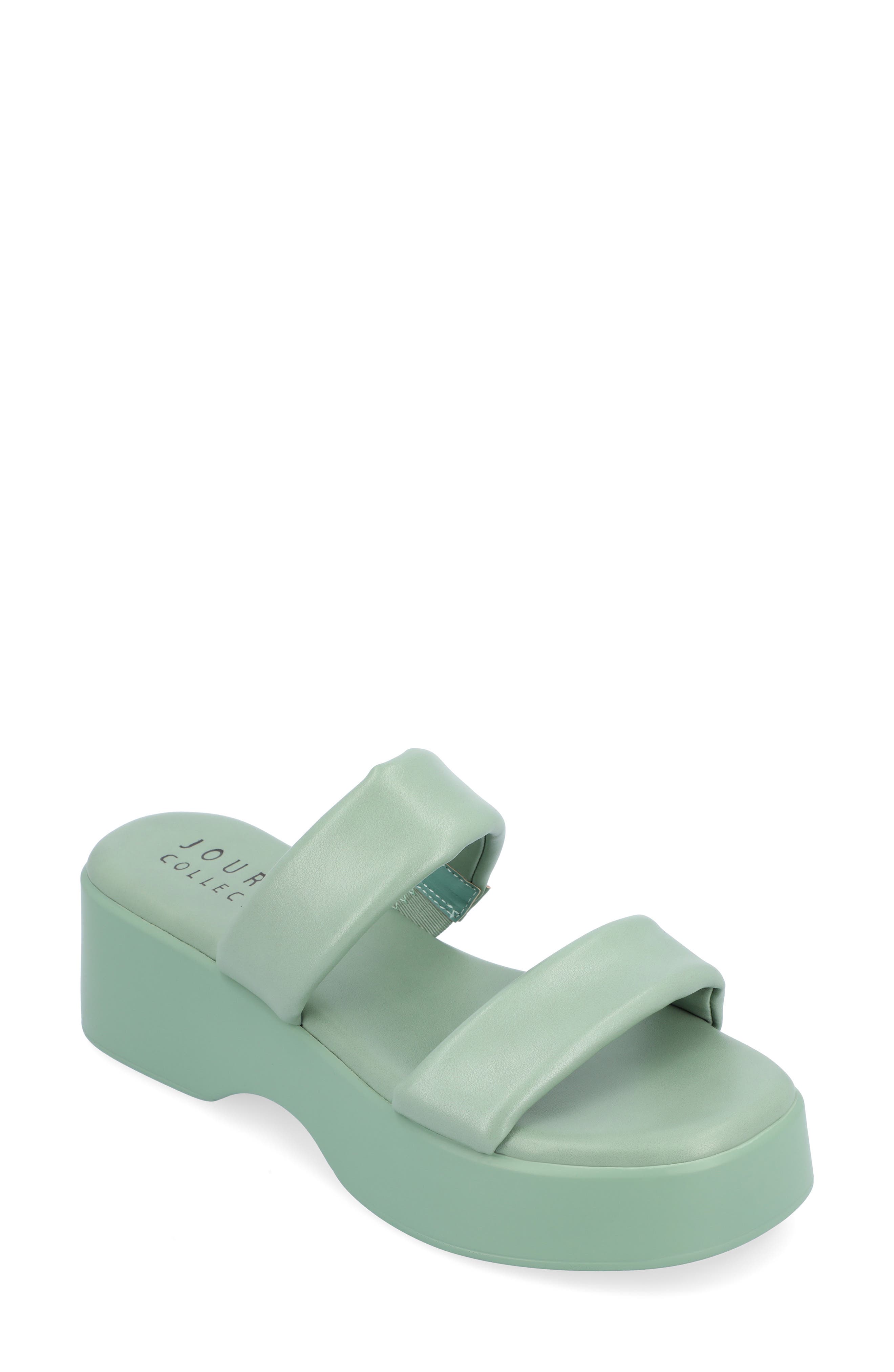Journee Collection Veradie Platform Slide Sandal