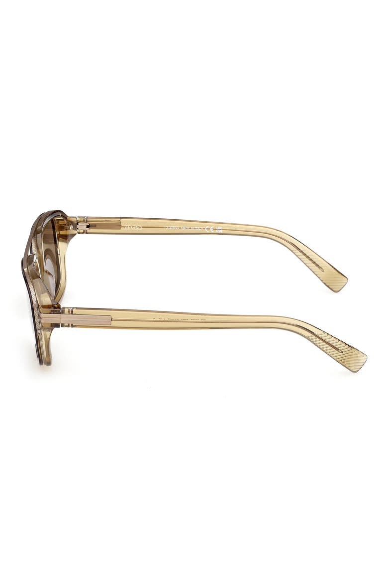 55mm Geometric Sunglasses, Alternate, color, TRANSPARENT SAND / HAVANA