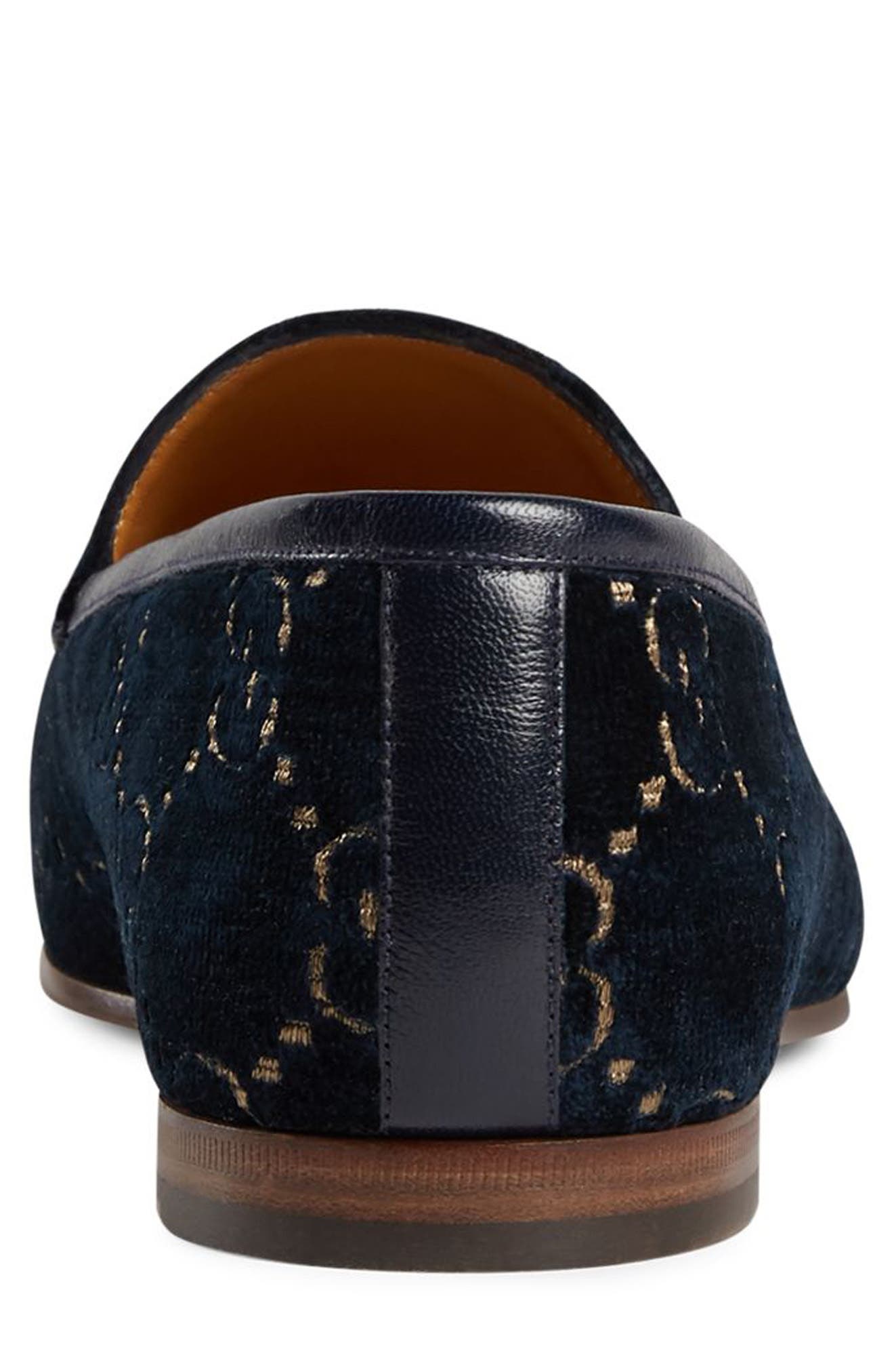 Gucci Jordaan Horsebit GG Velvet Loafer, Alternate, color, 