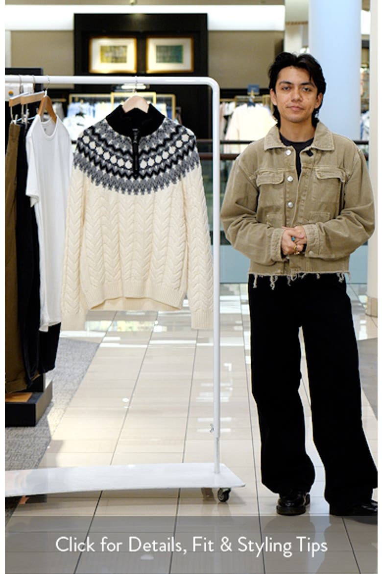 Colorado Fair Isle Cable Sticth Quarter Zip Sweater video