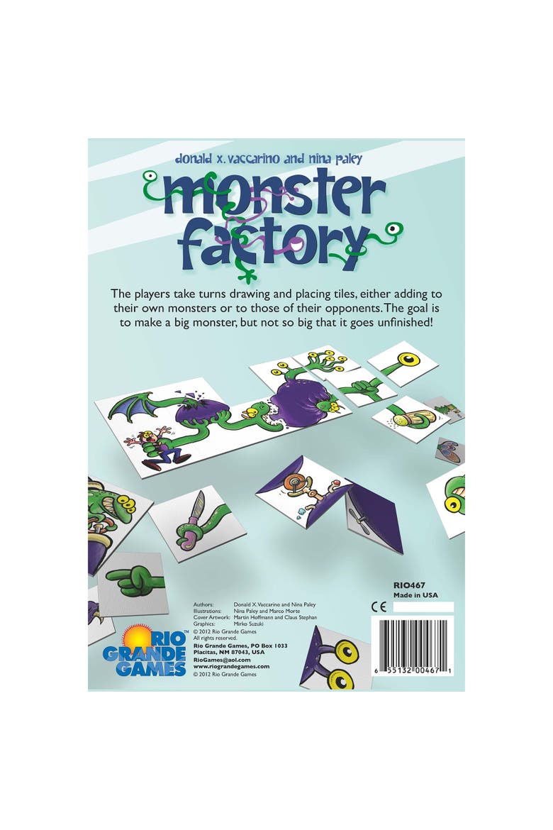 Monster Factory Rio Grande Games, Tile Placement Kids Game, Alternate, color, Multicolored
