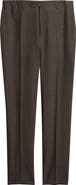 Canali Siena Regular Fit Flat Front Linen Suit Pants