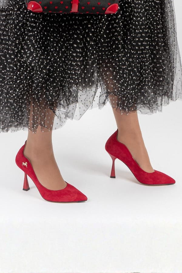 Endless Love Suede High Heel Pumps, Alternate, color, Red