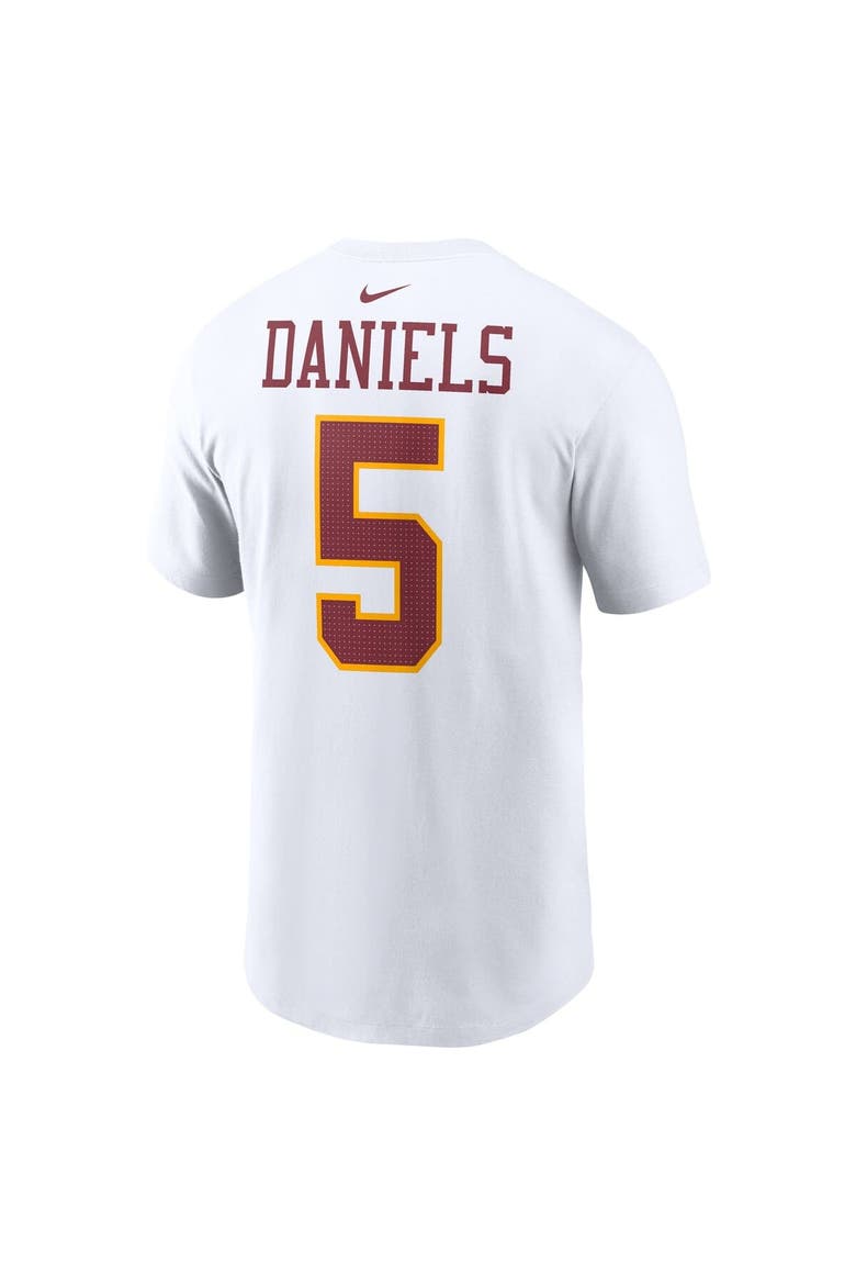 Men's Nike Jayden Daniels White Washington Commanders Player Name & Number T-Shirt, Alternate, color, White
