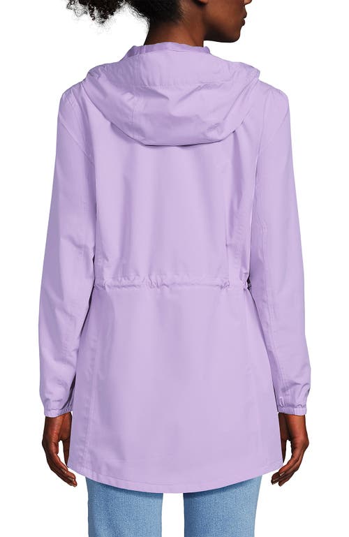 Lands' End Squall Packable Waterproof Raincoat In Lilac Petal