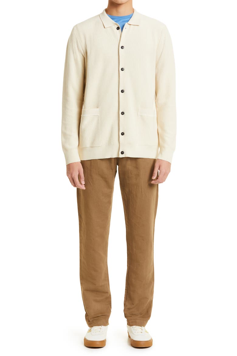 Drawstring Cotton & Linen Pants, Alternate, color, DARK TAN