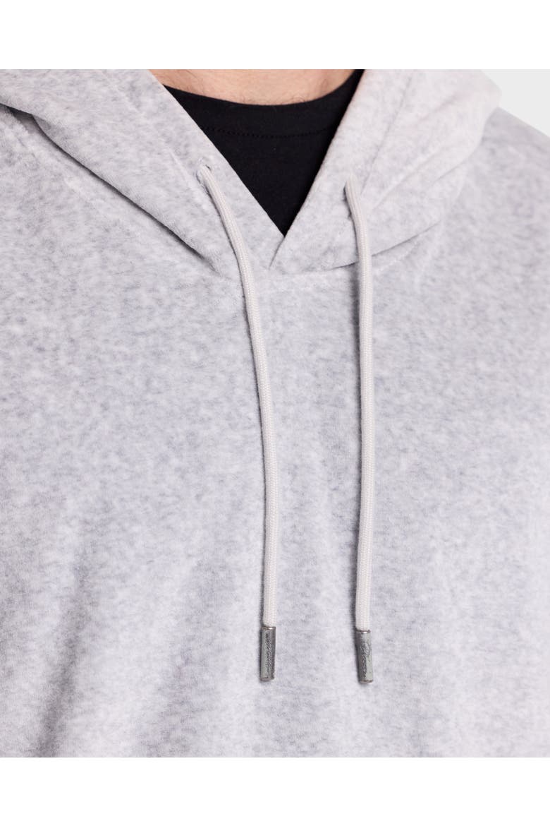 Velour Hoodie, Alternate, color, Grey