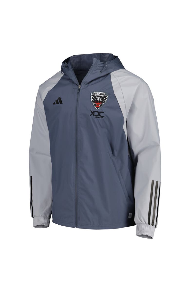 adidas Men's adidas Charcoal D.C. United All-Weather Raglan Hoodie Full-Zip Jacket, Alternate, color, 