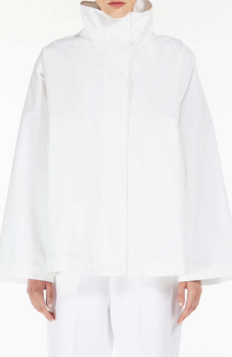 MM by Max Mara Preston Tech Water Repellent Rain Jacket, Main, color, Optical White
